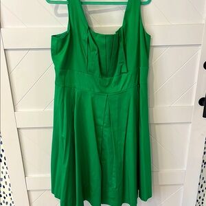 Calvin Klein Green Square Neck Sleeveless Mini Dress